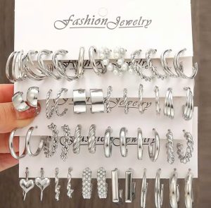 Bông Tai Nữ, Set Khuyên Tai Kiểu Size To Thiết Kế Độc Đáo