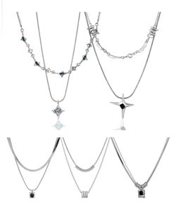 Vòng Cổ Layering Titan 2 Tầng- Y2K, Hàn Quốc, Basic Dễ Phối