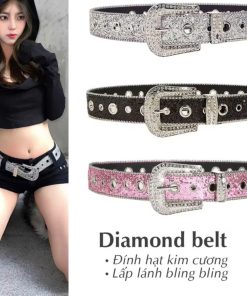 Diamond Belt Thắt Lưng Đính Đá Hạt Lấp Lánh