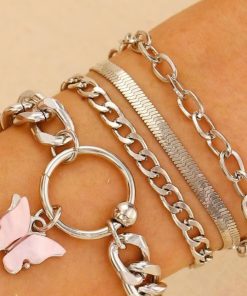 Lắc Tay Nhiều Lớp Bằng Kim Titan Phong Cách Âu Mỹ