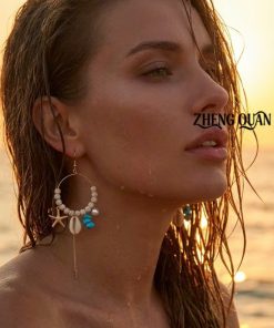 Bông Tai Nàng Tiên Cá Trang Sức Nhiều Màu Dành Dì Biển